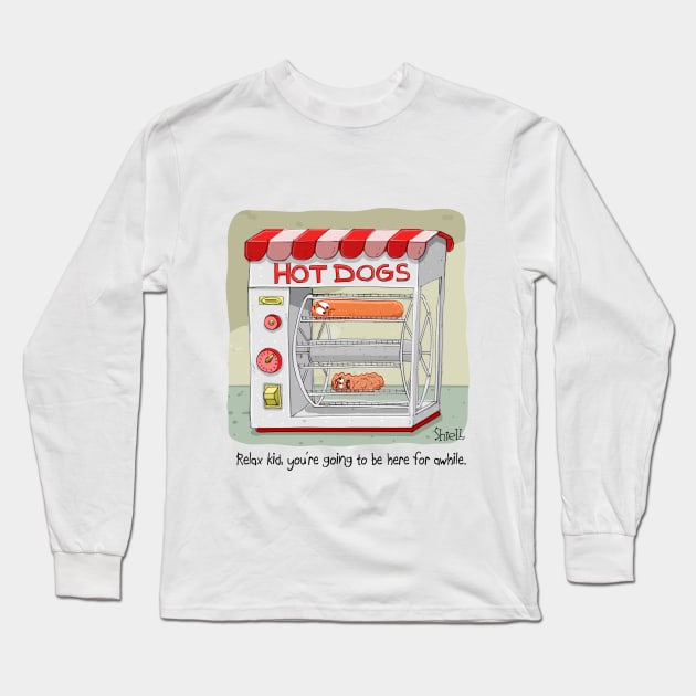 Old Hot Dog Long Sleeve T-Shirt by macccc8